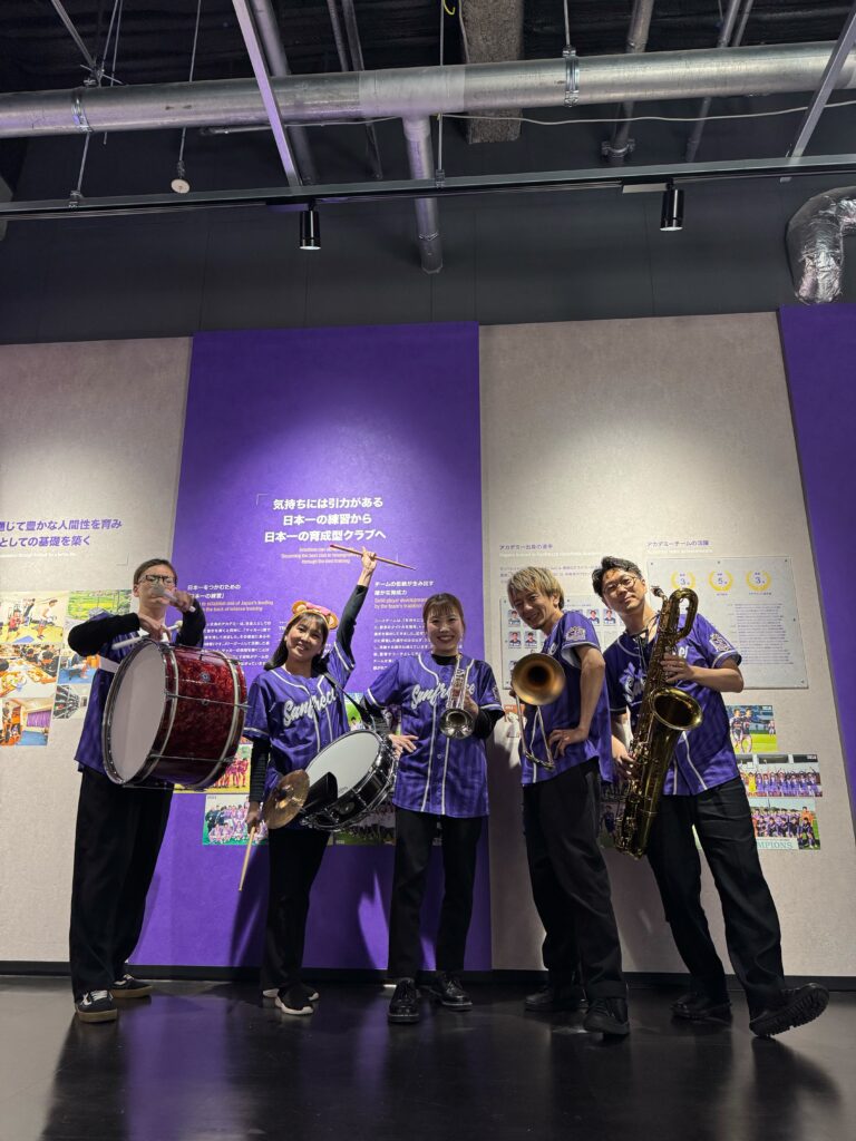 エディオンピースウィング広島でのホームゲームにおいて、ブラスバンド演奏を行いました